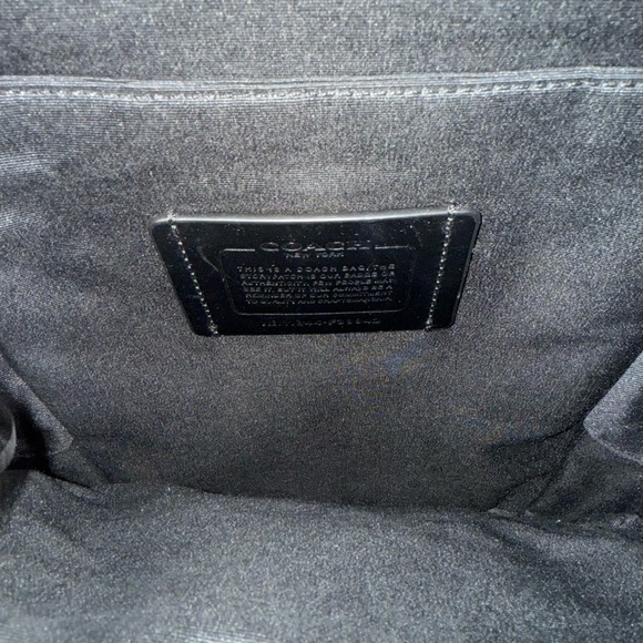 Coach Men's Gray and Black Signature Backpack - Picture 4 of 10